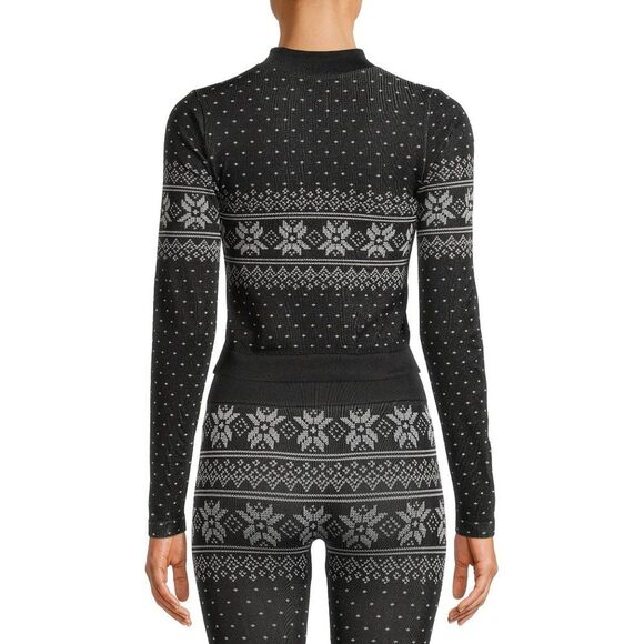 Avia Fairisle Mock Neck Sweater Workout Top Sz 2XL NEW - Picture 2 of 10